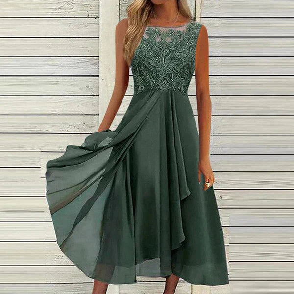 Chiffon-Midi dress for women Airy & Graceful