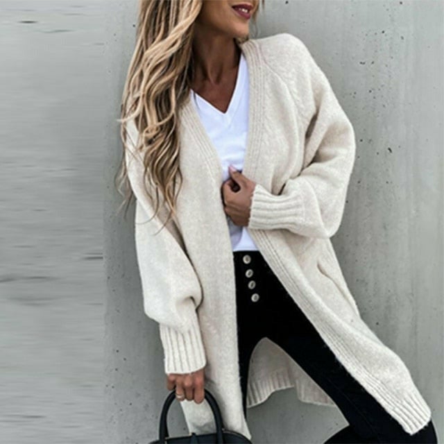 Long, Soft Women's Cardigan With a Casual Fit