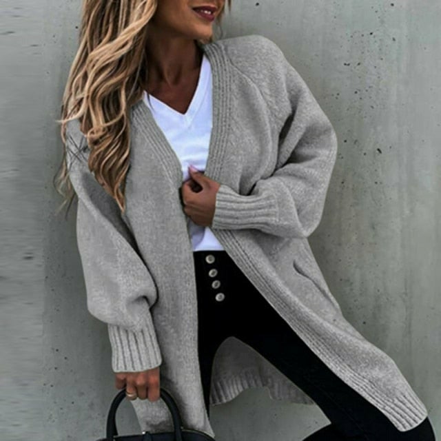 Long, Soft Women's Cardigan With a Casual Fit