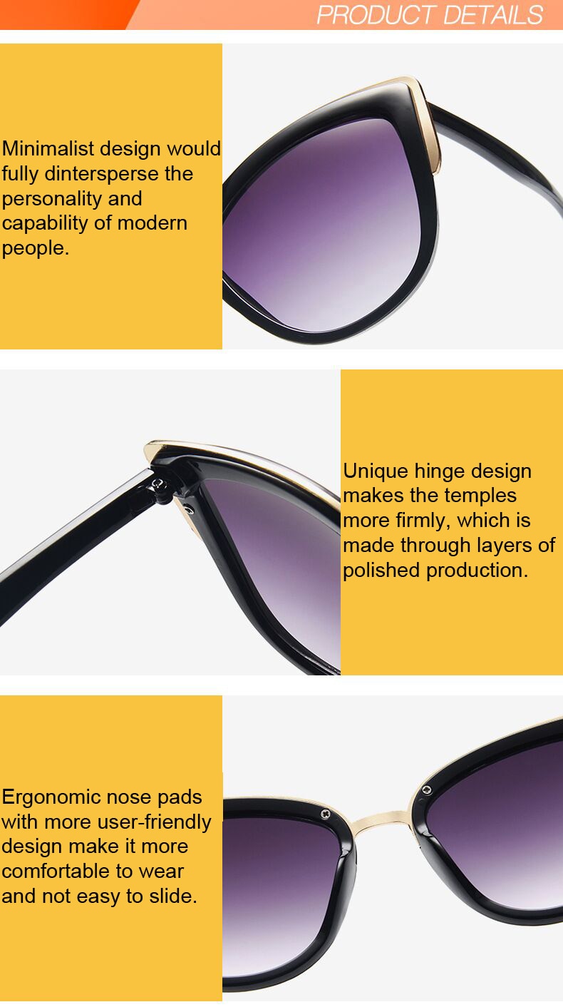 Cat Eye Retro Driving Round Metal Frame Sunglasses
