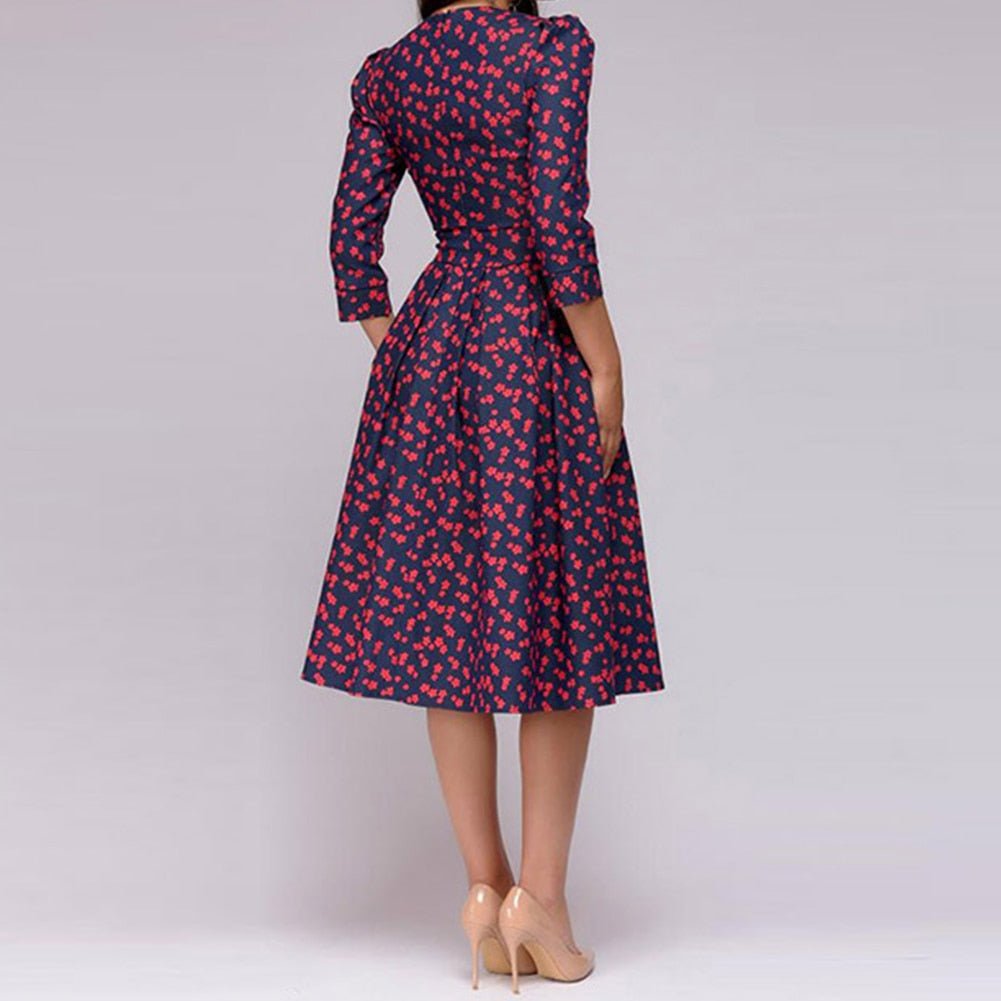 Retrozo Elegant, Mid-Length Dress