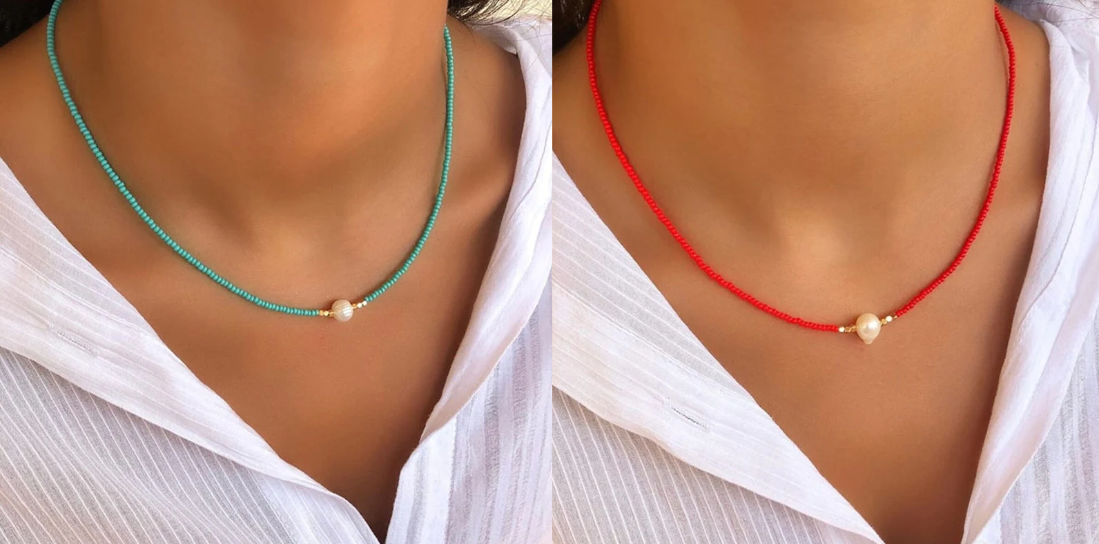 Necklace With Natural Pearls