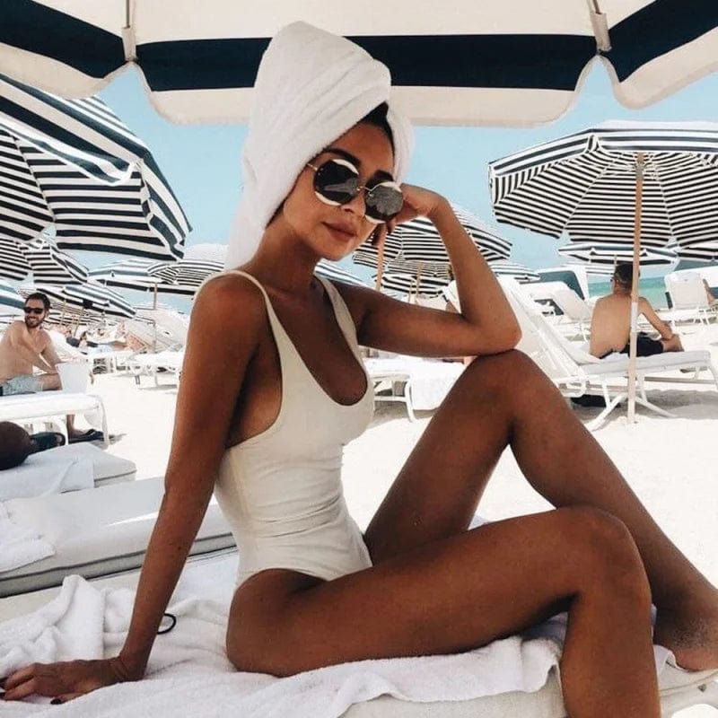 Backless One-Piece Swimsuit