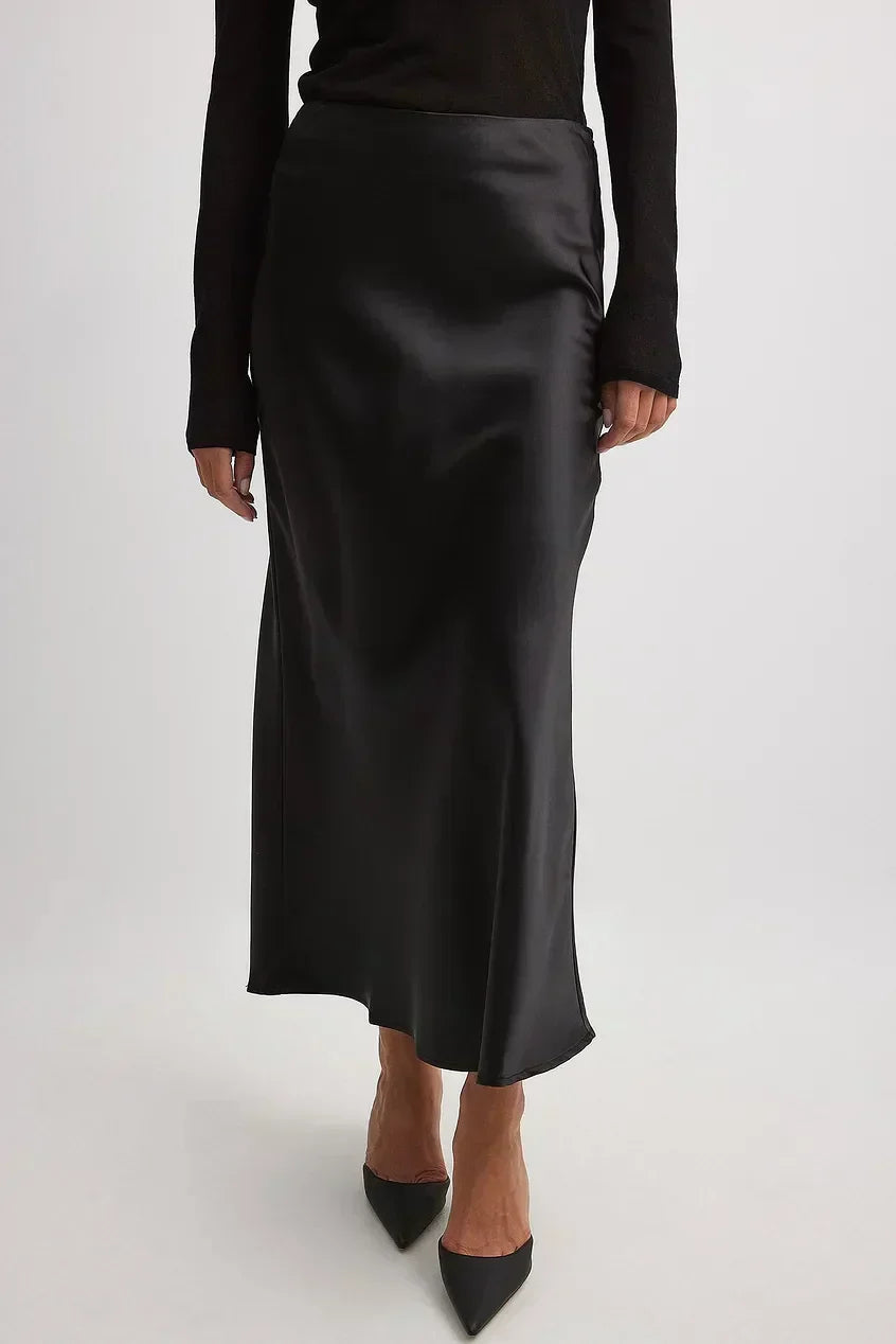 Satin Skirt With High Waist Anna