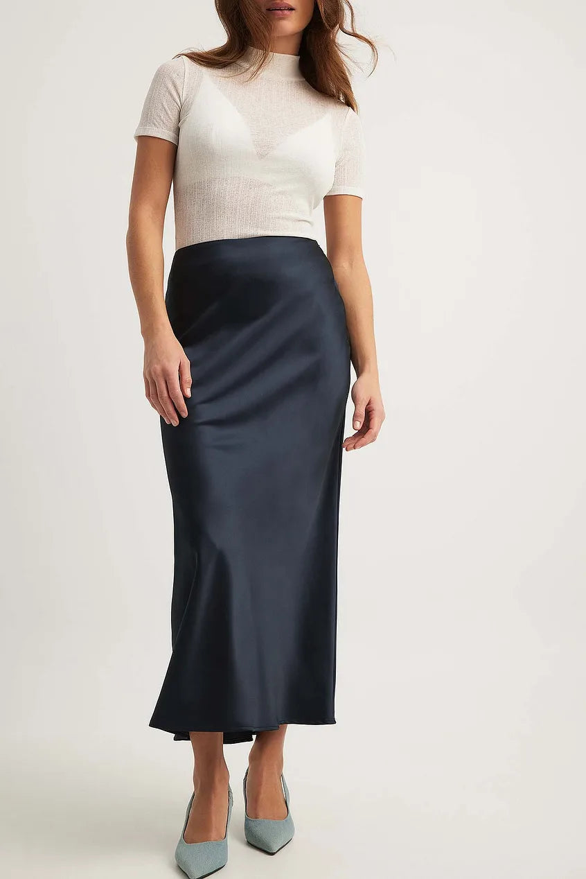 Satin Skirt With High Waist Anna