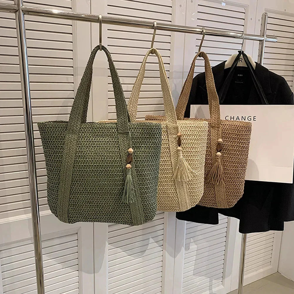 Summer Straw Bag With a Casual Design