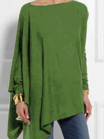 Elegant Poncho made of Cashmere blend with Asymmetric Cut