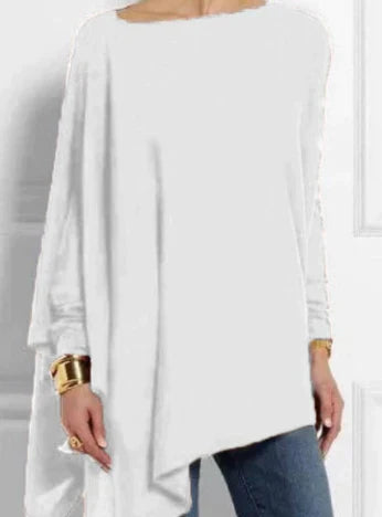 Elegant Poncho made of Cashmere blend with Asymmetric Cut