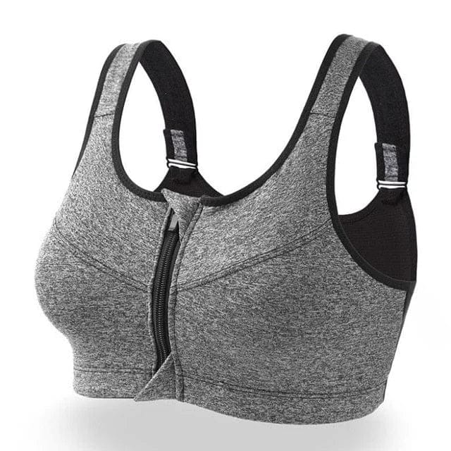 A Sports Bra in Large Sizes with Zipper Newly Formulated