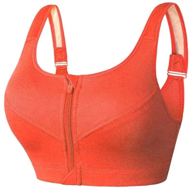 A Sports Bra in Large Sizes with Zipper Newly Formulated