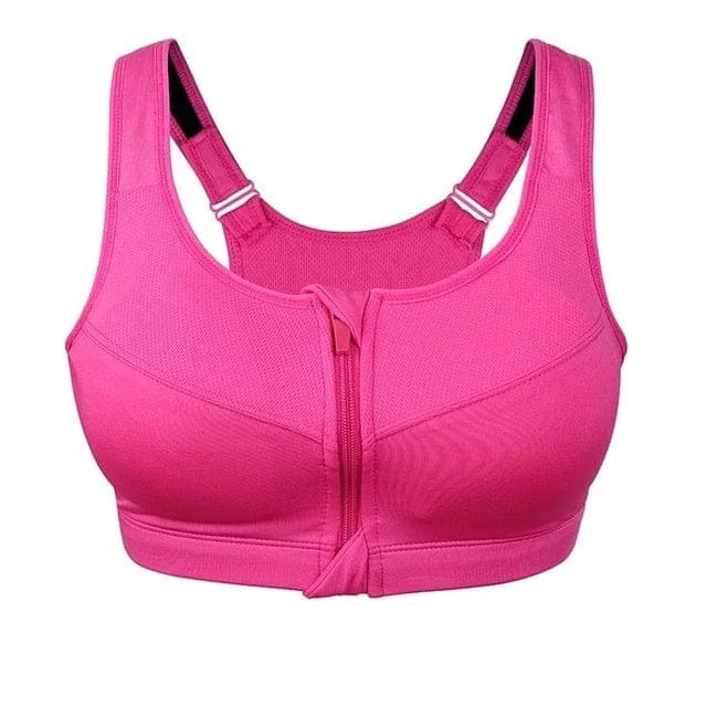 A Sports Bra in Large Sizes with Zipper Newly Formulated