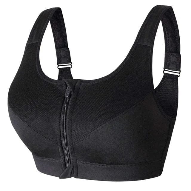 A Sports Bra in Large Sizes with Zipper Newly Formulated