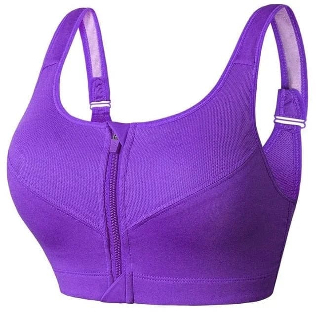 A Sports Bra in Large Sizes with Zipper Newly Formulated