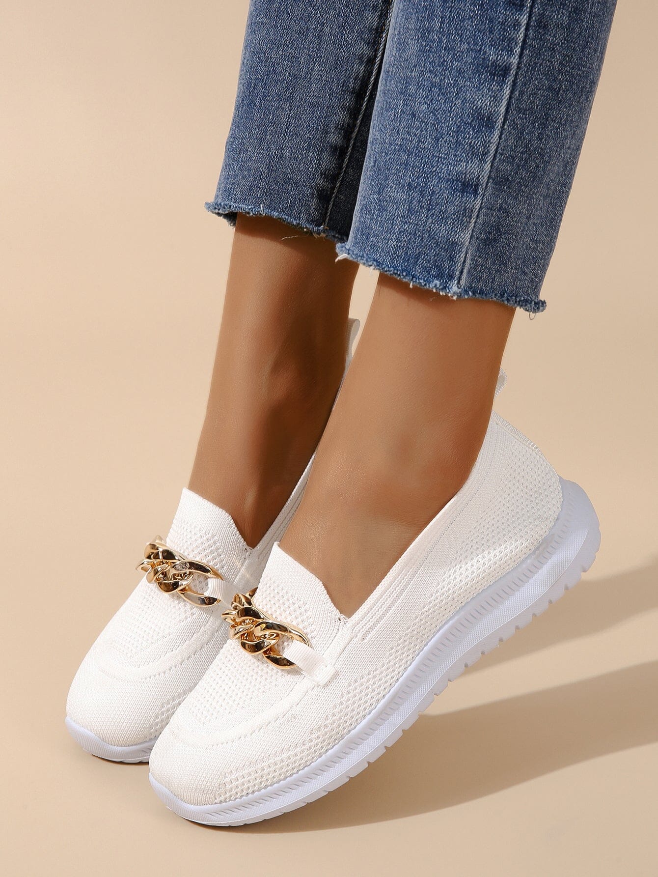 Lysse | Stylish Sneakers With Chain Detail