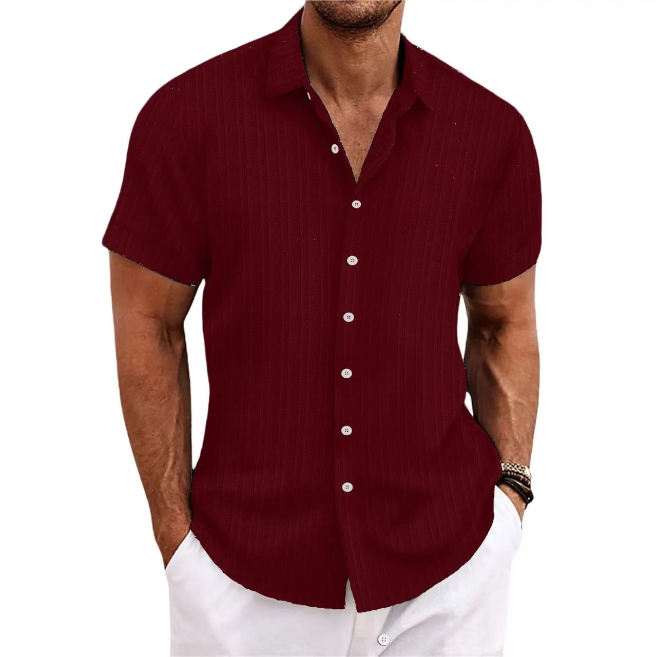 Elegant Short-Sleeve Shirt