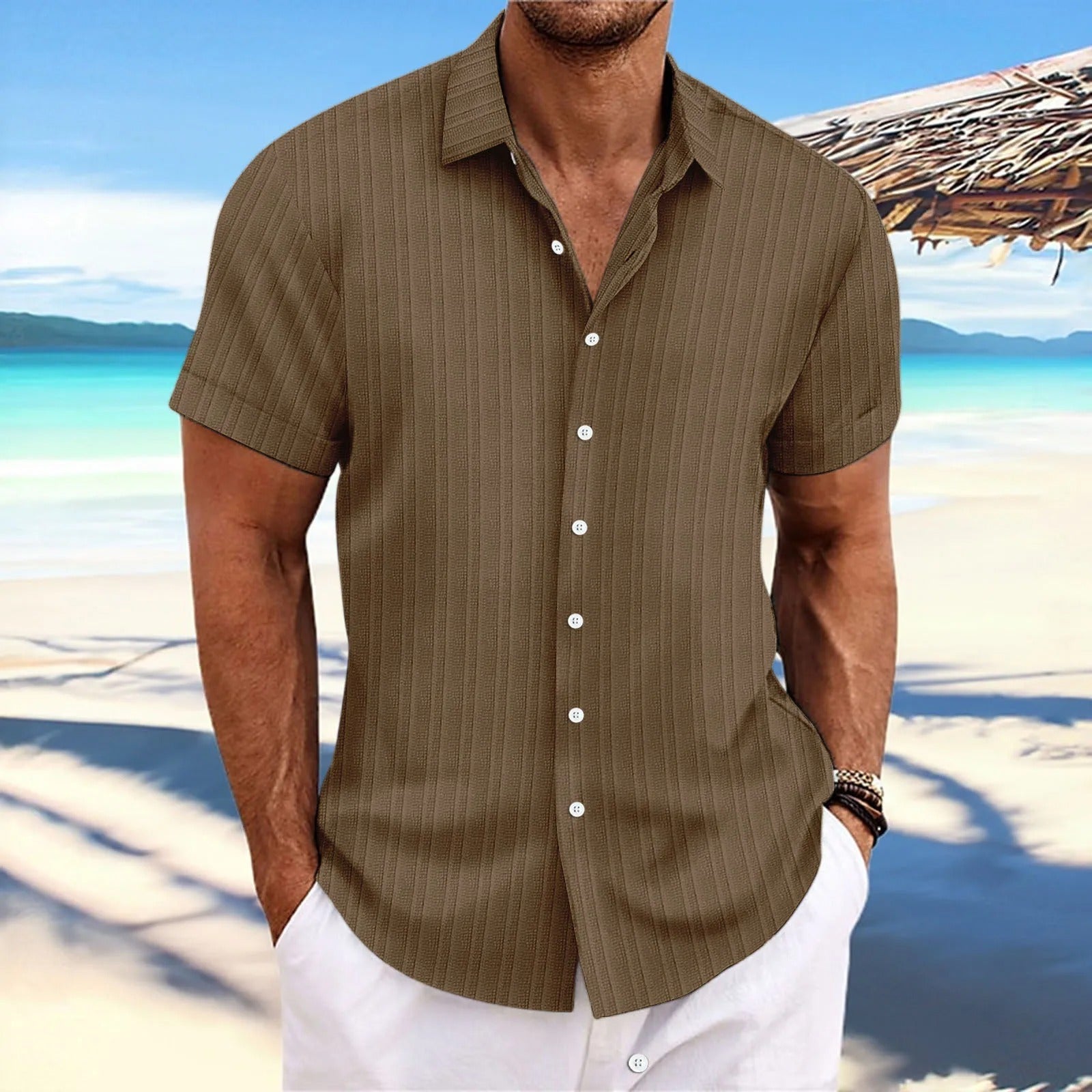 Elegant Short-Sleeve Shirt