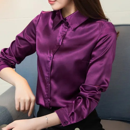 Lysse | Elegant blouse made of silk satin