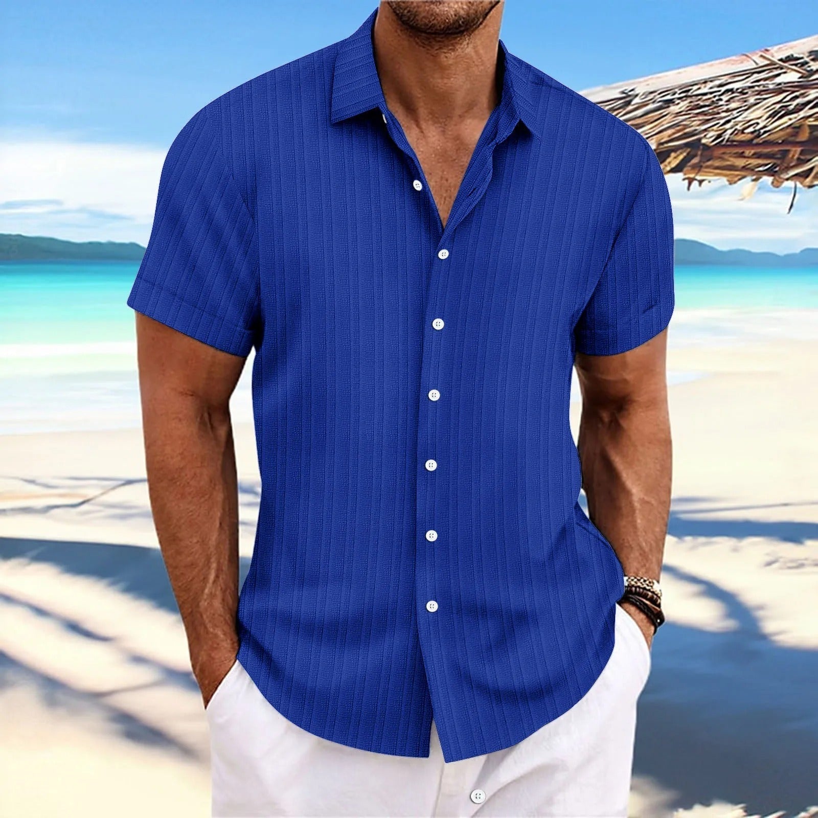 Elegant Short-Sleeve Shirt