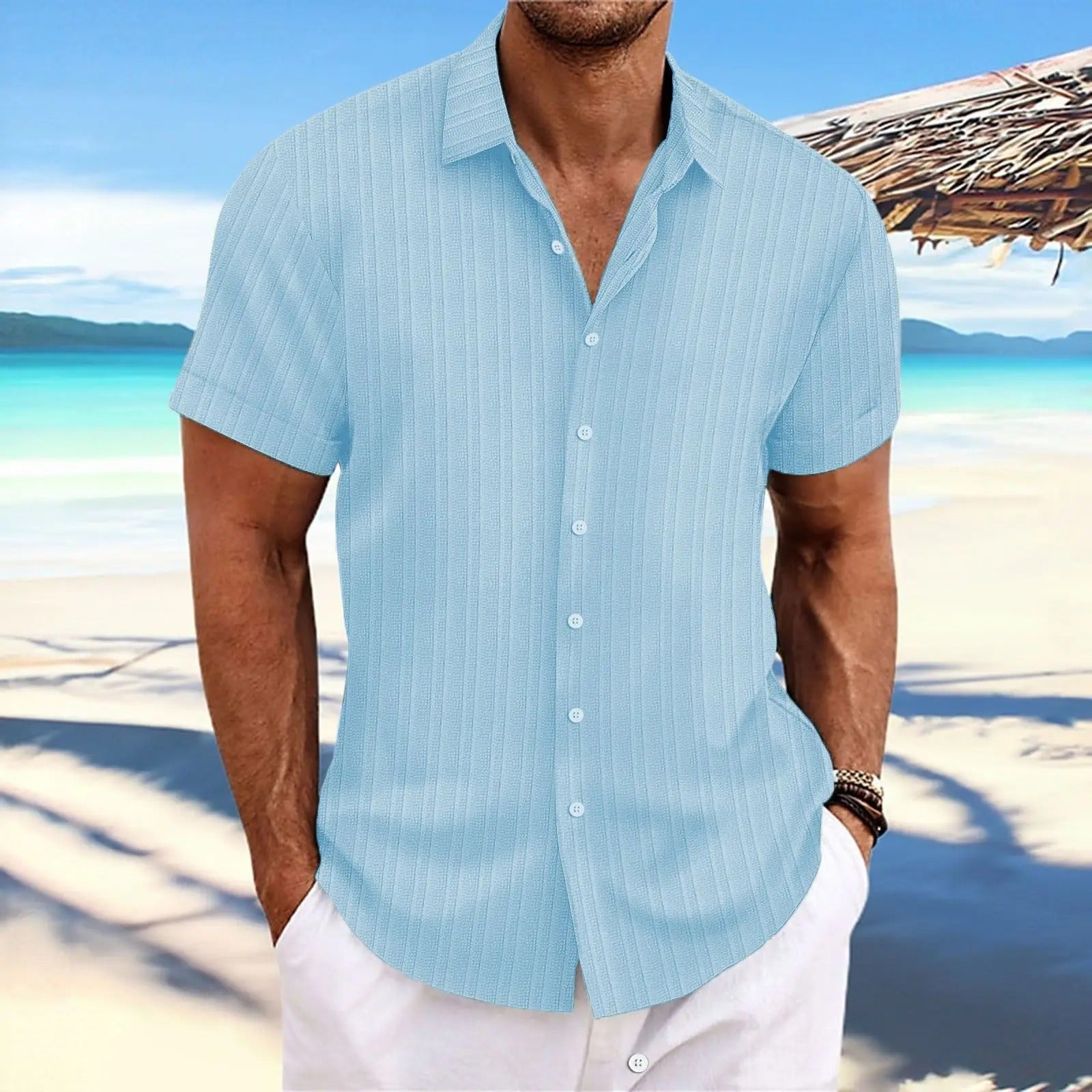 Elegant Short-Sleeve Shirt