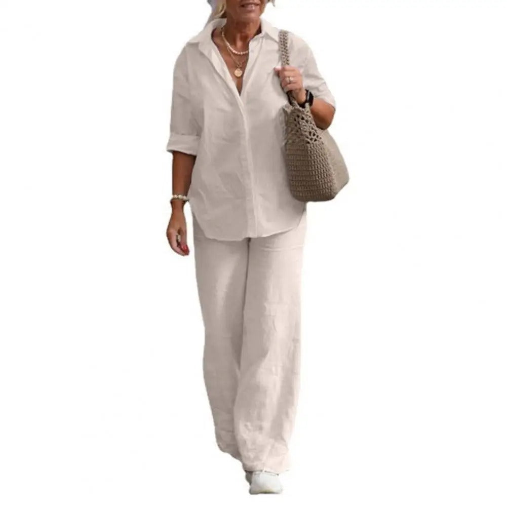 Lysse | Casual Cotton-Linen Set for Women