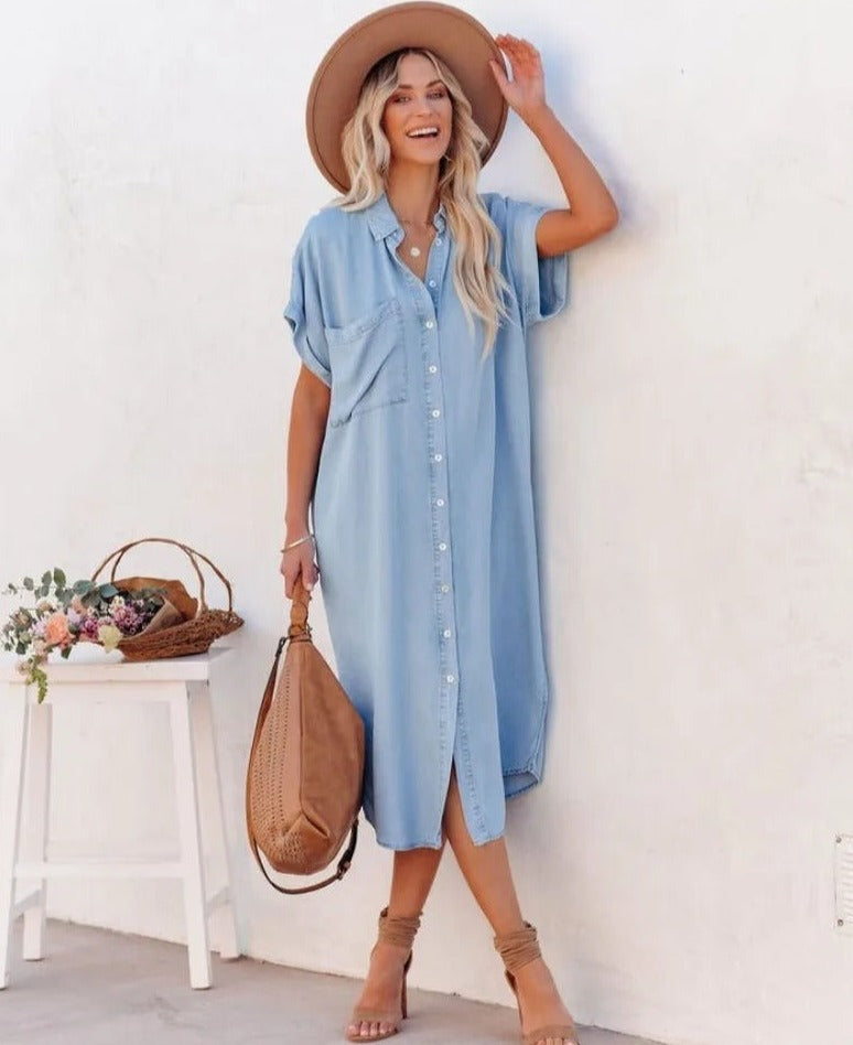 Denim Shirt Dress