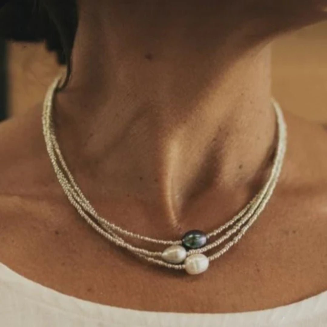 Natural pearl necklace