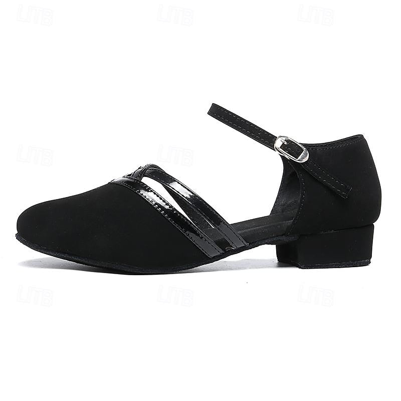 Modern dance shoes for women - Black - High-quality suede