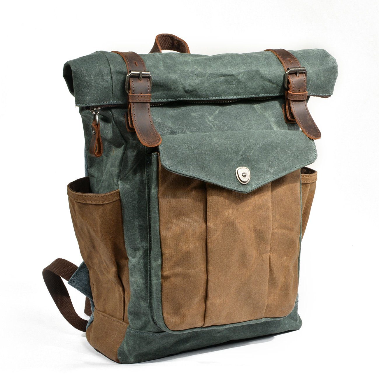 Canvas Rolltop Backpack - Lundastyle - Sustainable and Stylish for Adventurers