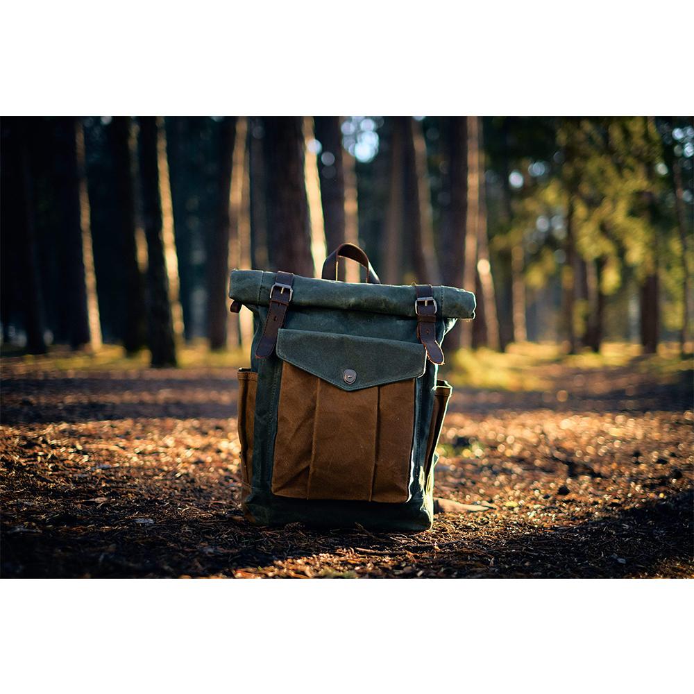 Canvas Rolltop Backpack - Lundastyle - Sustainable and Stylish for Adventurers
