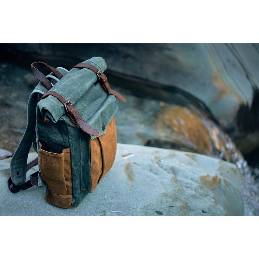 Canvas Rolltop Backpack - Lundastyle - Sustainable and Stylish for Adventurers