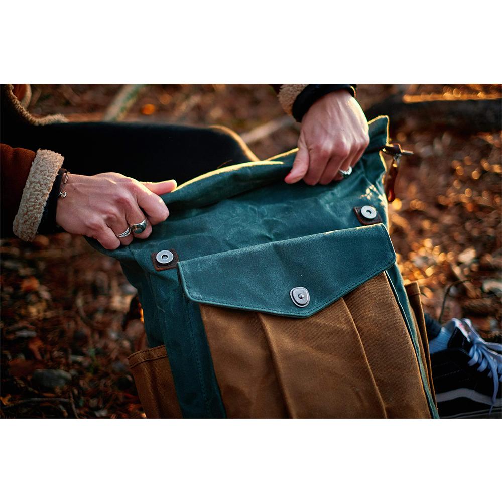 Canvas Rolltop Backpack - Lundastyle - Sustainable and Stylish for Adventurers