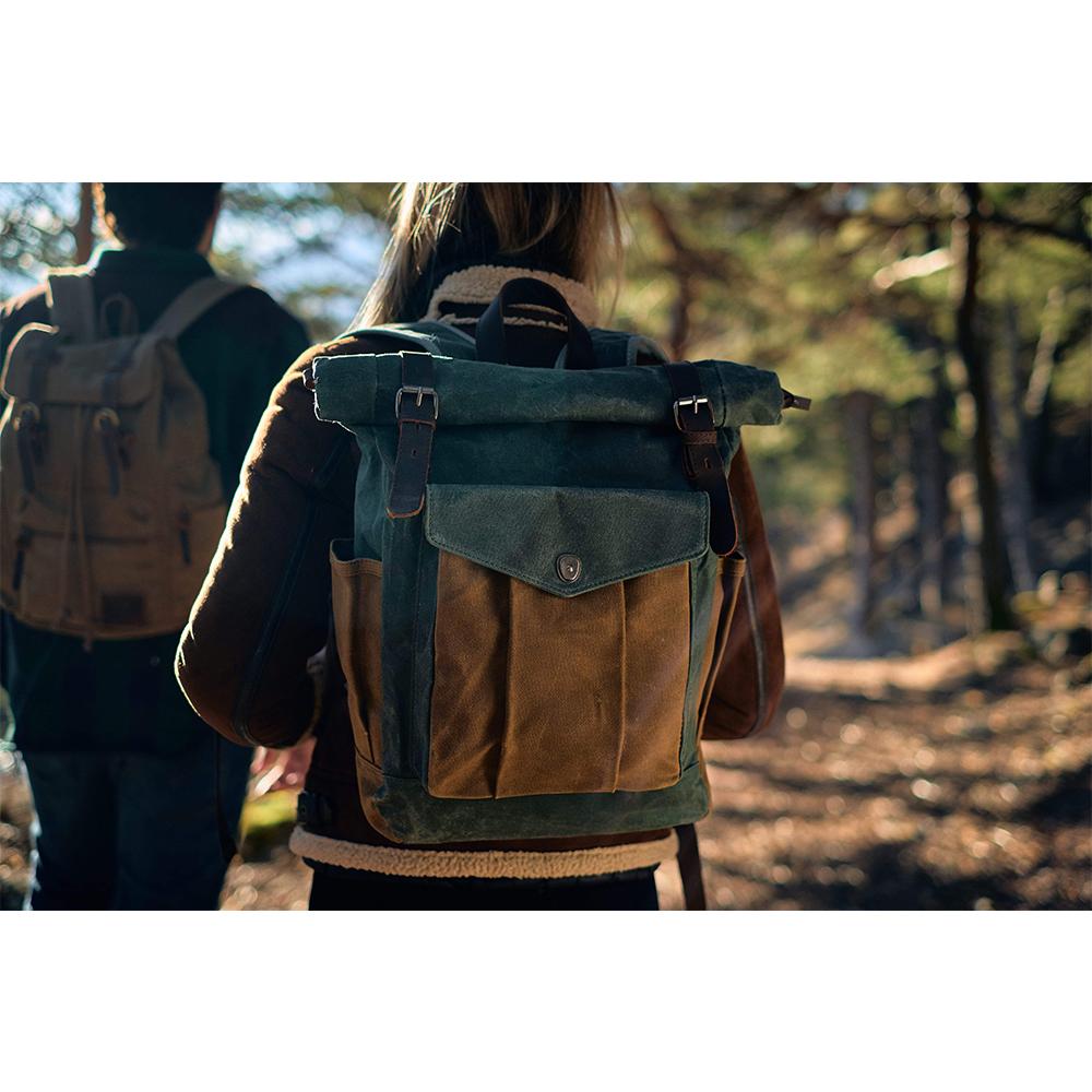 Canvas Rolltop Backpack - Lundastyle - Sustainable and Stylish for Adventurers