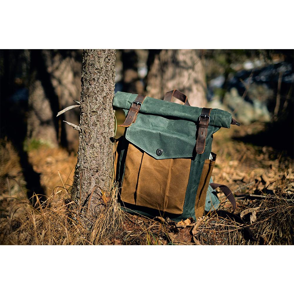 Canvas Rolltop Backpack - Lundastyle - Sustainable and Stylish for Adventurers
