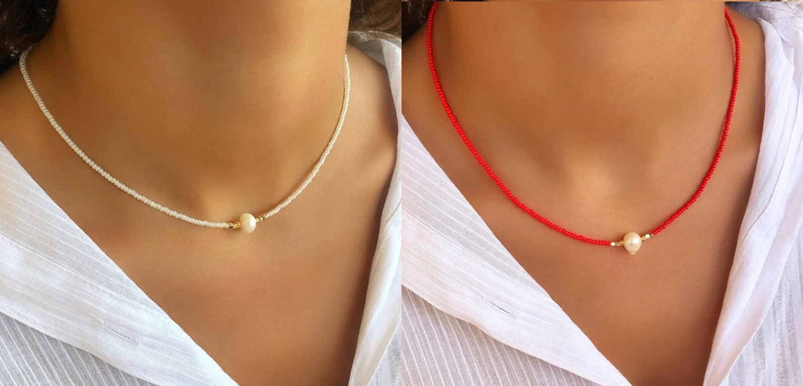 Necklace With Natural Pearls