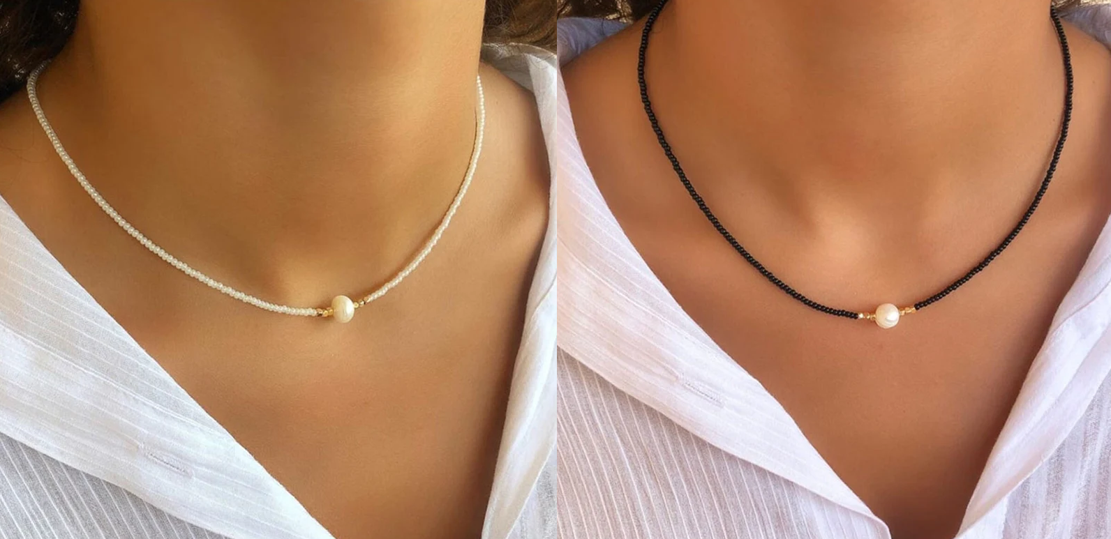 Necklace With Natural Pearls