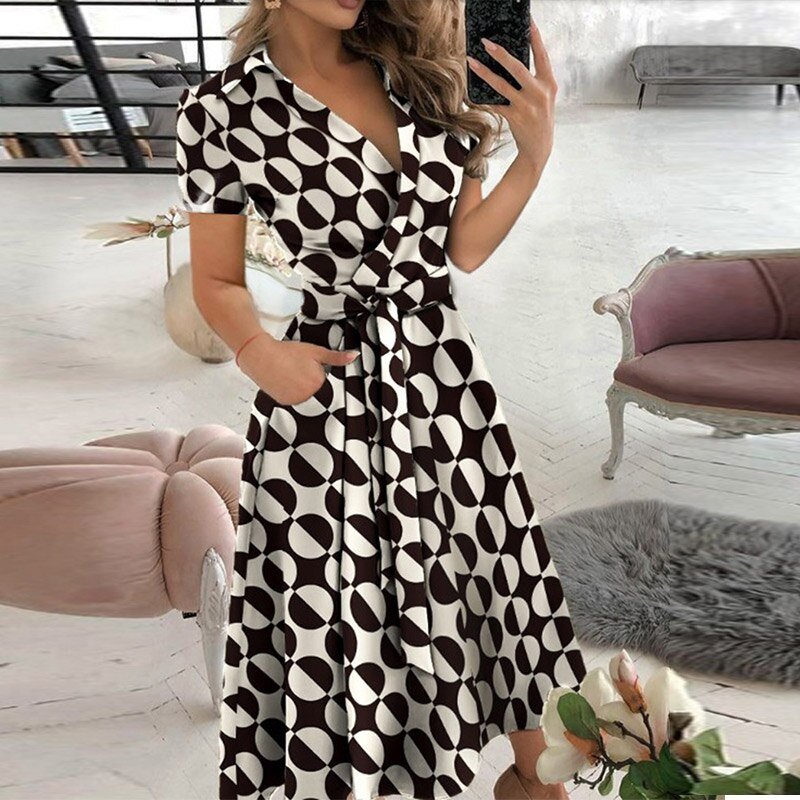 A-Line Dress With Tie
