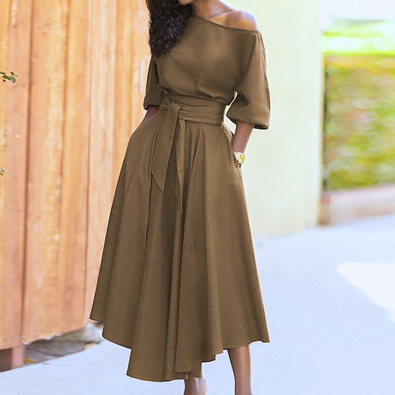 A-Line Dress With Tie