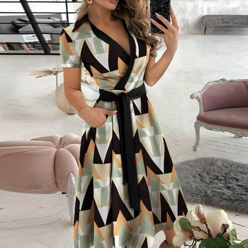 A-Line Dress With Tie