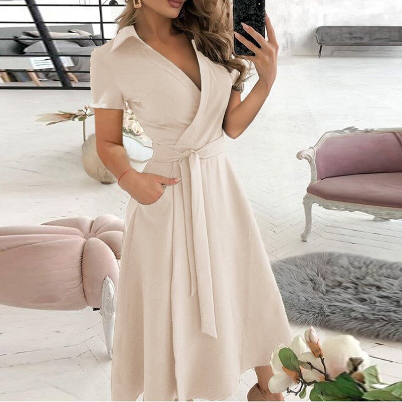 A-Line Dress With Tie