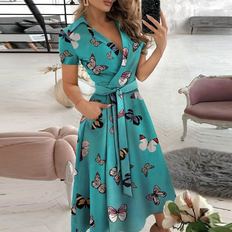 A-Line Dress With Tie