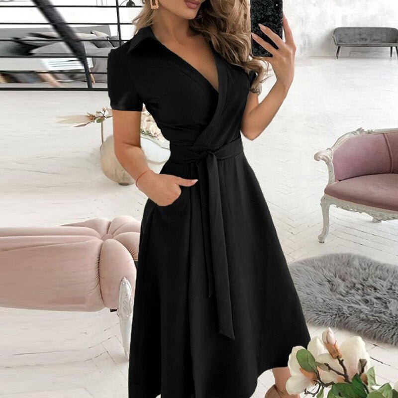 A-Line Dress With Tie