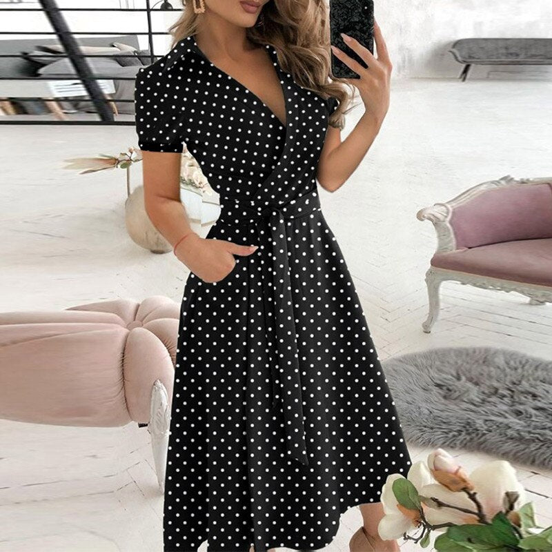 A-Line Dress With Tie