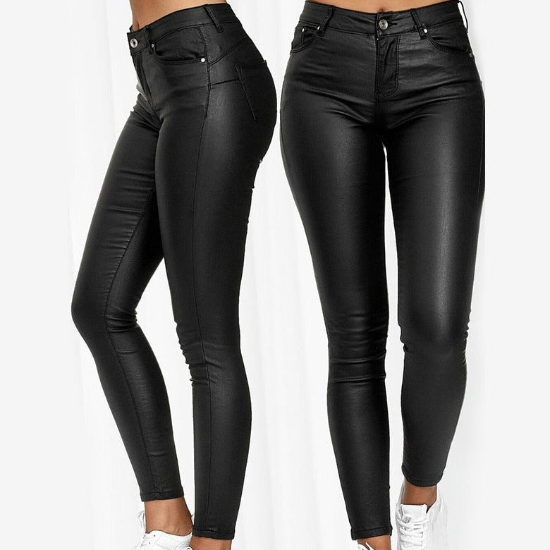 Long Leather Trousers