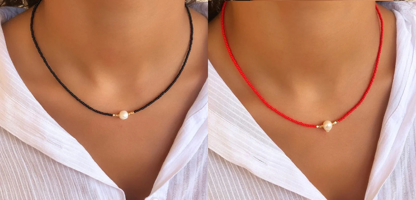Necklace With Natural Pearls